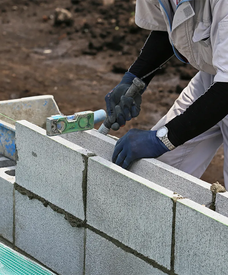 ブロック塀の工事